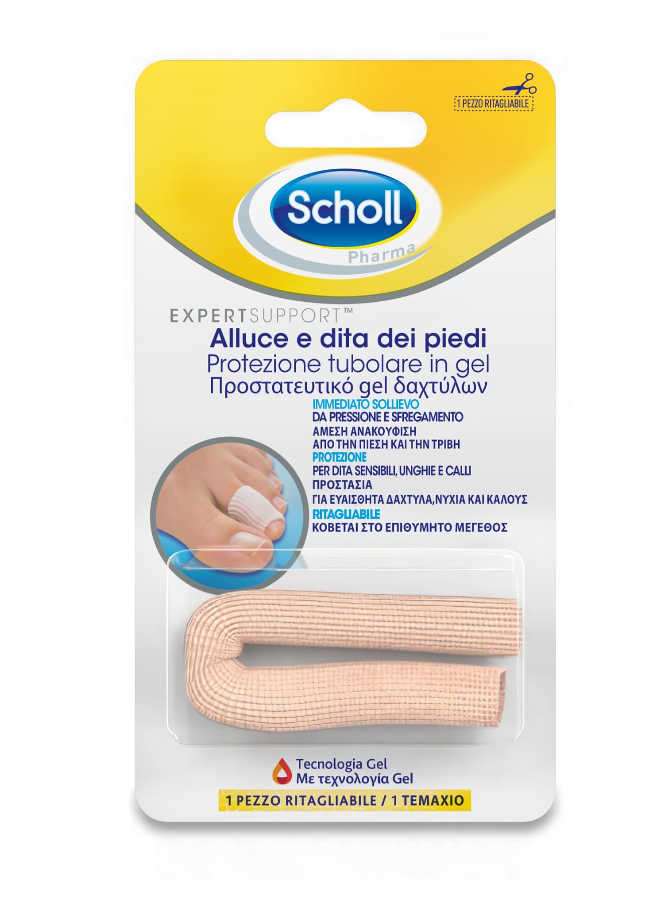 Scholl Gel Protection Tubular Resizable Bandage