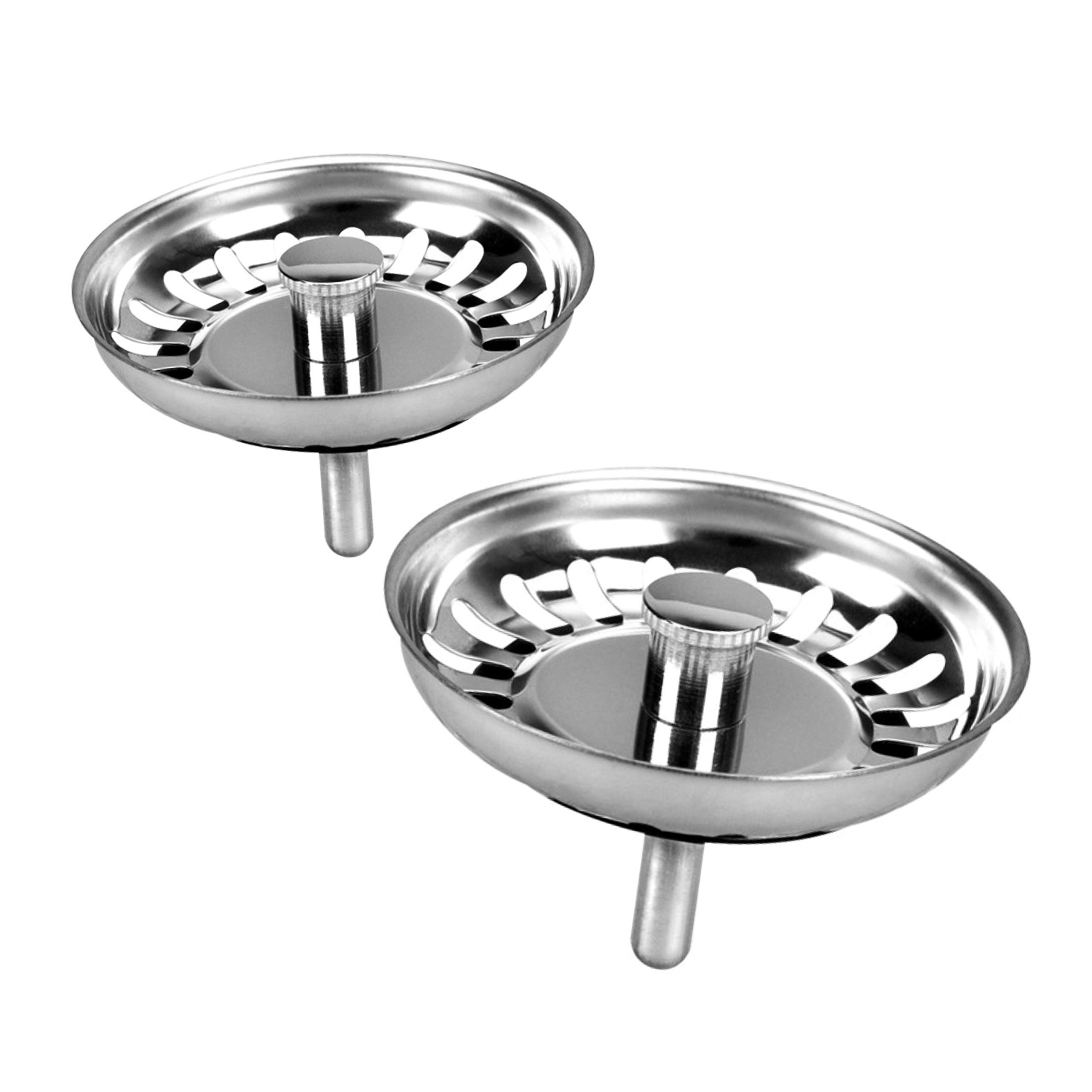 2 x McAlpine BWSTSS-TOP Stainless Steel Basket Strainer Waste Plug - Durable & Reliable