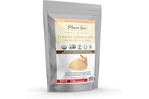 Minerva Spices Organic Onion Granulates, 1 Pound, 453 Grams, Premium Quality, 100% Pure, Non-GMO, Vegan, Kosher Certified