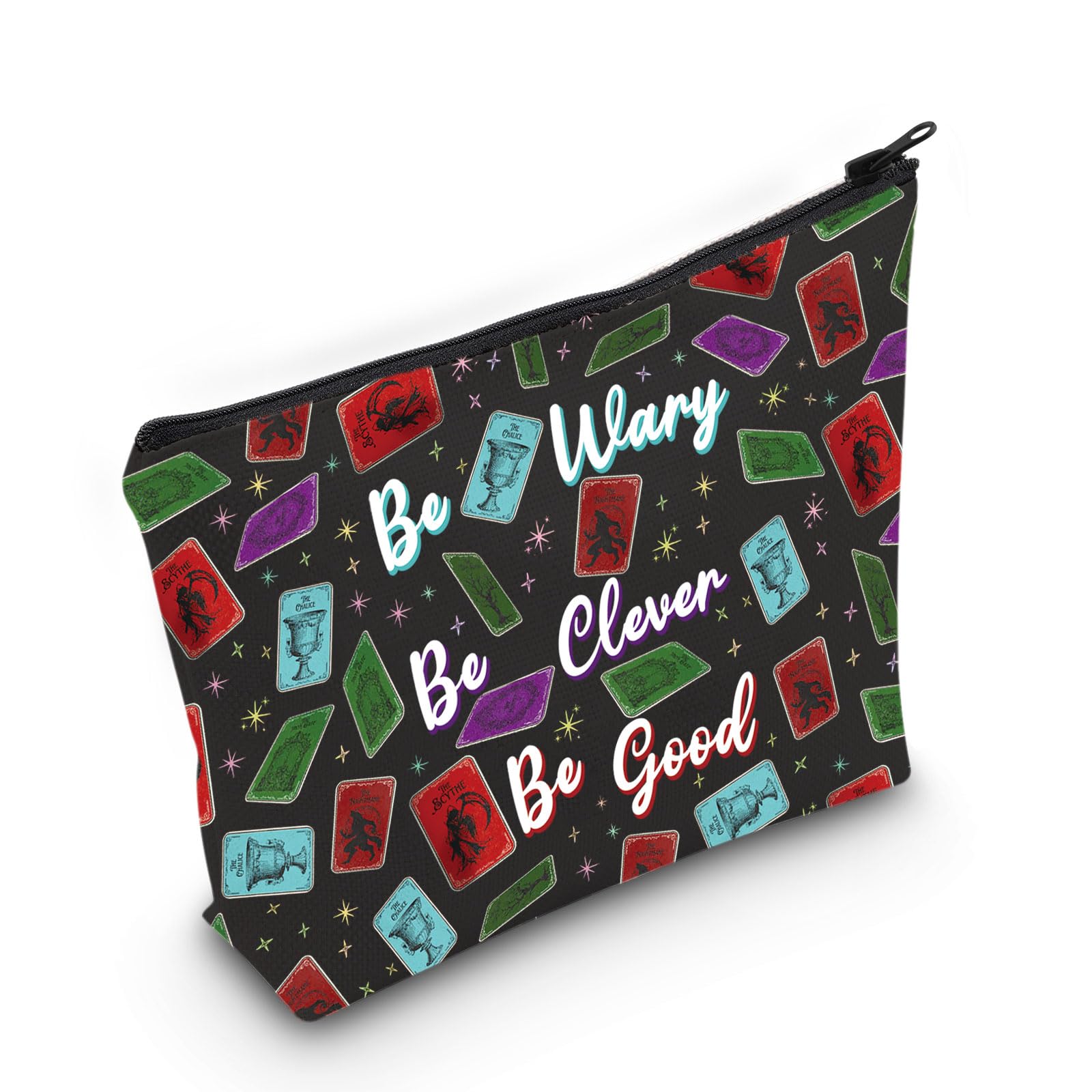 PYOUL Dark Fantasy Merch Be Wary Be Clever Be Good Makeup Bag Booktok Merch Readers Gift (Be Clever Be Good B EU)
