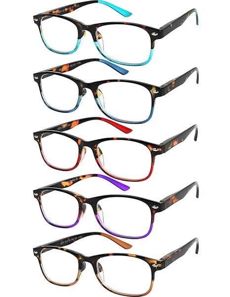 Yogo Vision Reading Glasses for Men and Women Two Tone Havana Rectangle
