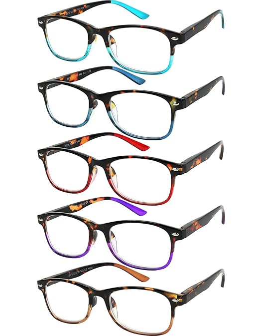 Yogo Vision Reading Glasses for Men and Women Two Tone Havana Rectangle