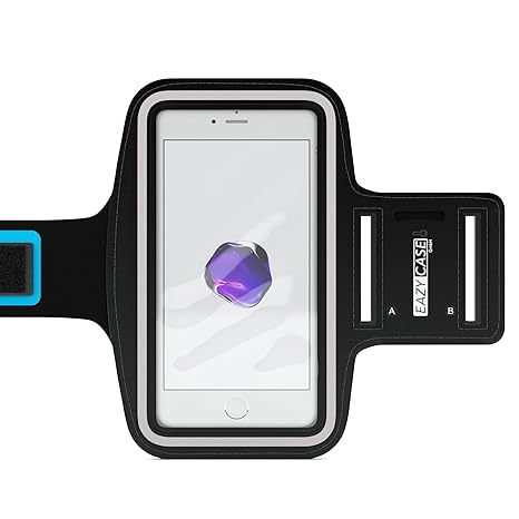 EAZY CASE Sport Armband für Smartphones bis 5,5 Zoll, schweißfest I Sportarmband Unisex, Sporthülle, Handyhülle, Armtasche mi