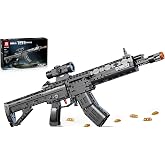 Reobrix Building Block Gun Set 1:1 QBU-191 Building Rifle Model 1593 PCS | Collectible Military Gun Model, Home Decor Display, Playable Assembly Rifle Kit, Ideal Gifts for Military Fans 14+
