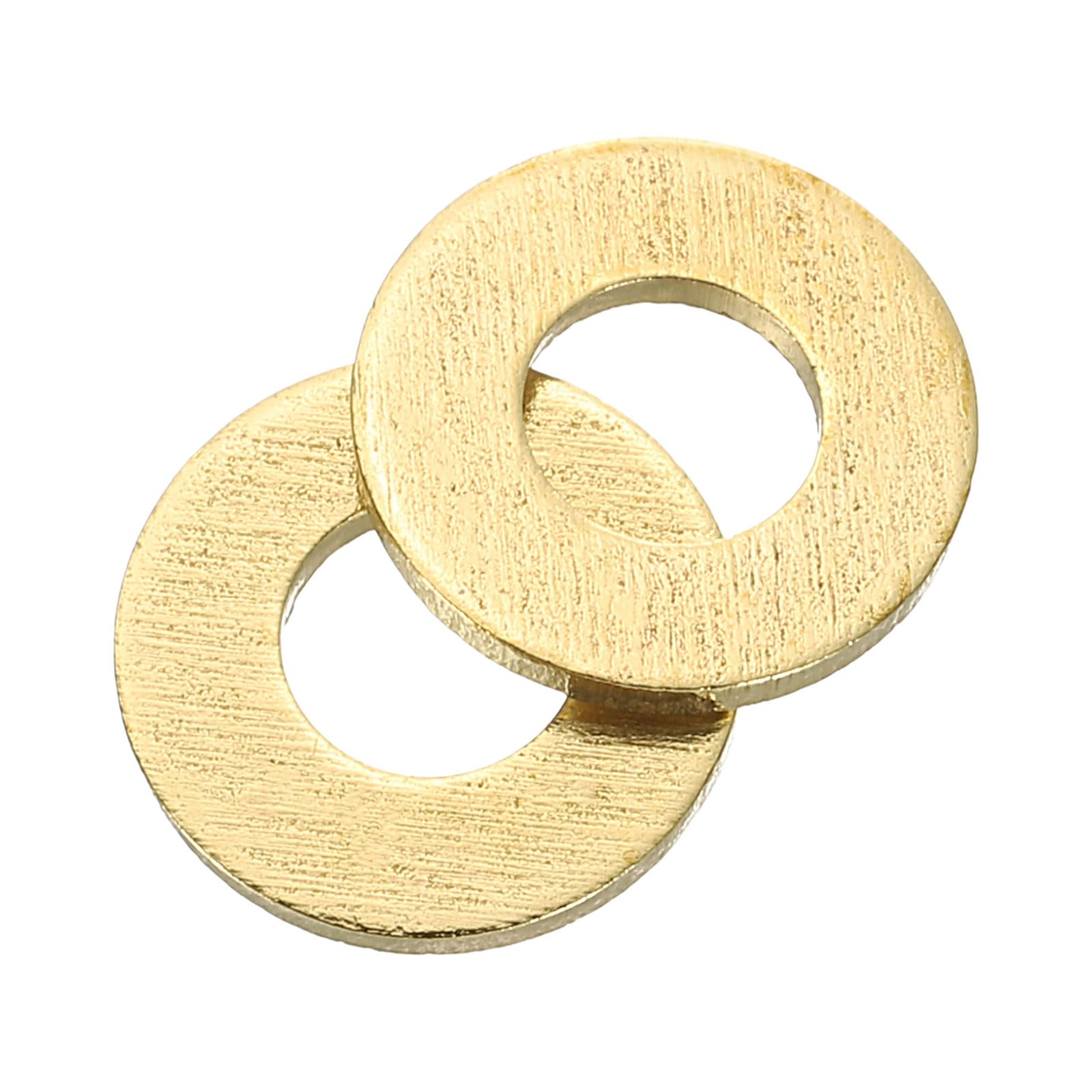 Photo 1 of uxcell M4 Flat Washer, 120 Pcs Brass Ring Flat Washers 9mm OD 1mm Thick Metal Sealing Gasket Ring for Screws Bolts Nuts