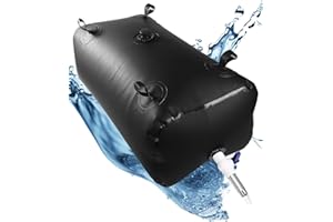 FoundGo Water Storage Bladder Emergency Water Storage Tank, Large Capacity Water Containers, Portable Vinyl Water Storage Barrel for Outdoor/Survival/RV/Garden