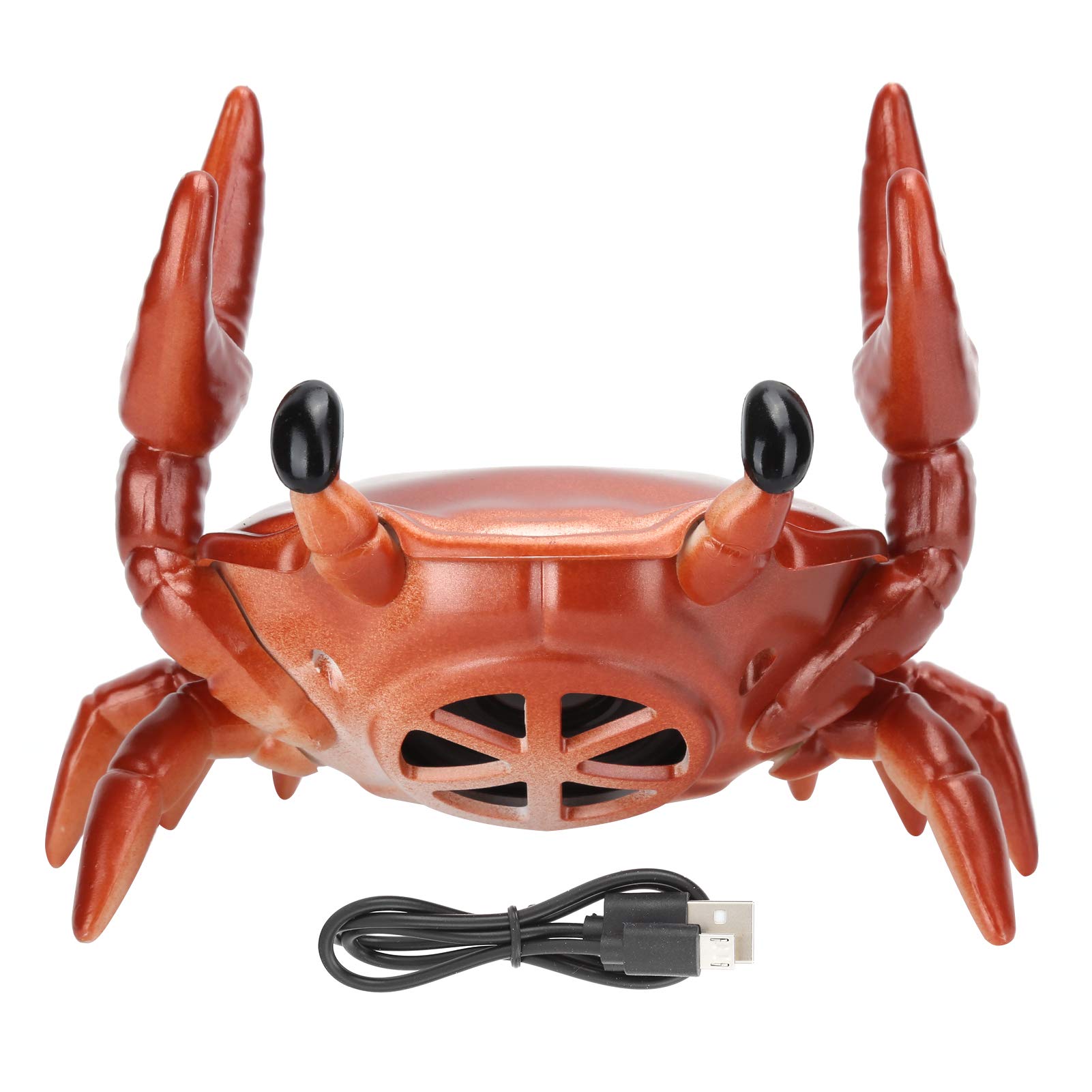 Estink Portable Bluetooth Speaker,2 In 1 Mobile Phone Holder+Bluetooth Speaker,Creative Crab-Shaped Mobile Phone Holder Loudspeaker,360 Degree Stereo Surround(red)