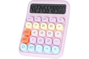 DANRONG Mechanical Switch Calculator with Big Buttons, Calculators Desktop, 12 Digits, Large LCD Display, Desk Calculator, Cu