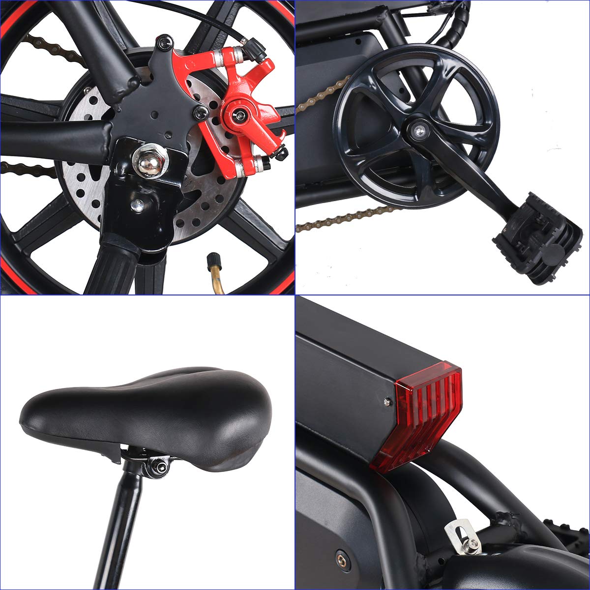 Windgoo Electric Bike Foldable Max Speed 15mph Mileage 13miles 14