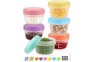 6 PCS Salad Dressing Containers to Go, 2.7oz Reusable Leakproof Small Condiment Containers with Lids, Mini Sauce Dip Cups for