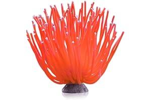 Emotionlite Aquarium Plants, Artificial Fish Tank Resin Decorations Decor Orange Sea Urchins 1 Pack