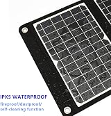 ELECAENTA 30W ETFE Foldable Solar Charger 3 USB C PD18W QC3.0 IPX5 Waterproof view 8