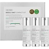 VT COSMETICS Reedle Shot Compact Set | Microneedling Serum Gift Set with Reedle Shot 100, 300, 700, Exfoliating, Anti-Aging, Travel Size Skincare