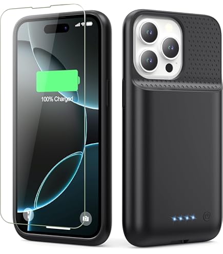 Amazon.com: Battery Case for iPhone 16 Pro, 10000mAh Battery Pack