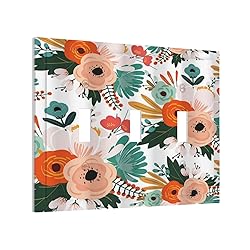 Sghxwp Rustic Floral Boho Colorful Flower 3 Gang