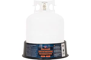 Flame King YSNPBS Propane Cylinder Base Stabilizer, Fits 20lb, 30lb, and 40lb Tanks, Black