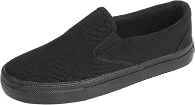 black slip on loafers womens