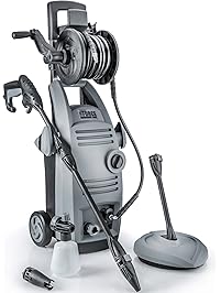 Powerhouse International - The Force 2000 - 1.6 GPM 2000 PSI Electric Pressure Washer with Spinning Patio Cleaner, Integrated Hose Reel, Soap/Foam Dispenser