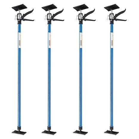 Arebos Deckenstütze 2er oder 4er Set/Belastbarkeit bis 30 kg/Länge 115 – 290 cm/Druckplatte bis 45° neigbar durch Kugelgelenk