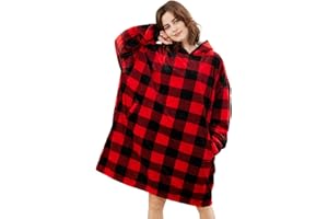 LetsFunny Blanket Hoodie,Oversized Wearable Sherpa Fleece Blanket Sweatshirt,Super Soft Warm Cozy with Giant Pocket,Gifts for Women Men Adults Teenagers Kids, One Size Fits All