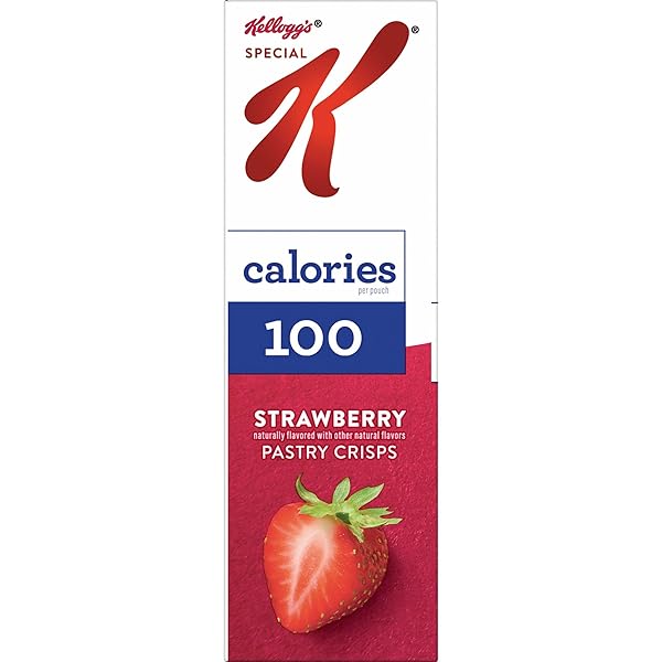 SPECIAL K BAR PASTRY CRISPS, 100 CALORIE SNACKS, BREAKFAST BARS, STRAWBERRY, 5.28OZ BOX (12 CRISPS)
