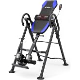 YOLEO Gravity Inversion Table for Back Pain Relief 2026 New Inversion Table | Back Stretcher Machine w/ Heat and Massage Lumbar pad, Reversible Ankle Holders, 300 lbs, Easy to Assemble