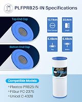 POOLPURE Spa Filter for Unicel C-4326 Filbur FC-2375 Pleatco PRB251N view 2