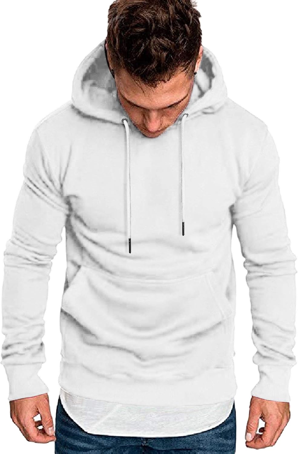 COOFANDY Men's Hoodies Sweatshirts Cotton Fleece Lightweight Long Sleeves Athletic Pullovers: Clothing