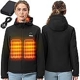 Weston Women’s Heated Jacket, 4 Heating Zones, 7.4V, 4800 mAH Rechargeable Battery, 3 Adjustable Heat Levels