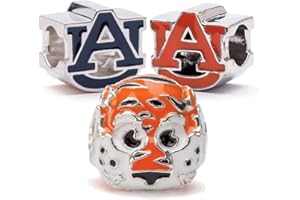 STONE ARMORY Auburn bead set of 3 | Auburn charms | Auburn University Bracelet charms | Auburn gift