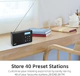WOVTE DAB+ Digital Radio Portable Bluetooth 40 Presets LED Display view 4