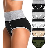 IROCUE High Waisted Postpartum Underwear Womens Cotton Underwear Soft Breathable Full Coverage Stretch Panties Multipack
