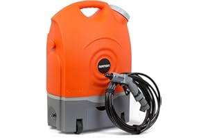Ivation Multipurpose Portable Spray Washer w/Water Tank - Runs on Built-in Rechargeable Battery, Home Plug and 12v Car Plug -