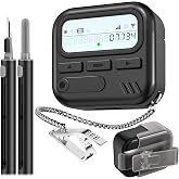 Skyconser Pager Case for AirPods 5/4 Case(2026/2024) with Safety Lock,Black | Sturdy Hard PC Full Protective for Apple AirPods 5 and AirPods 4 with Cleaner Kit &amp; Keychain for Men Women,Shockproof