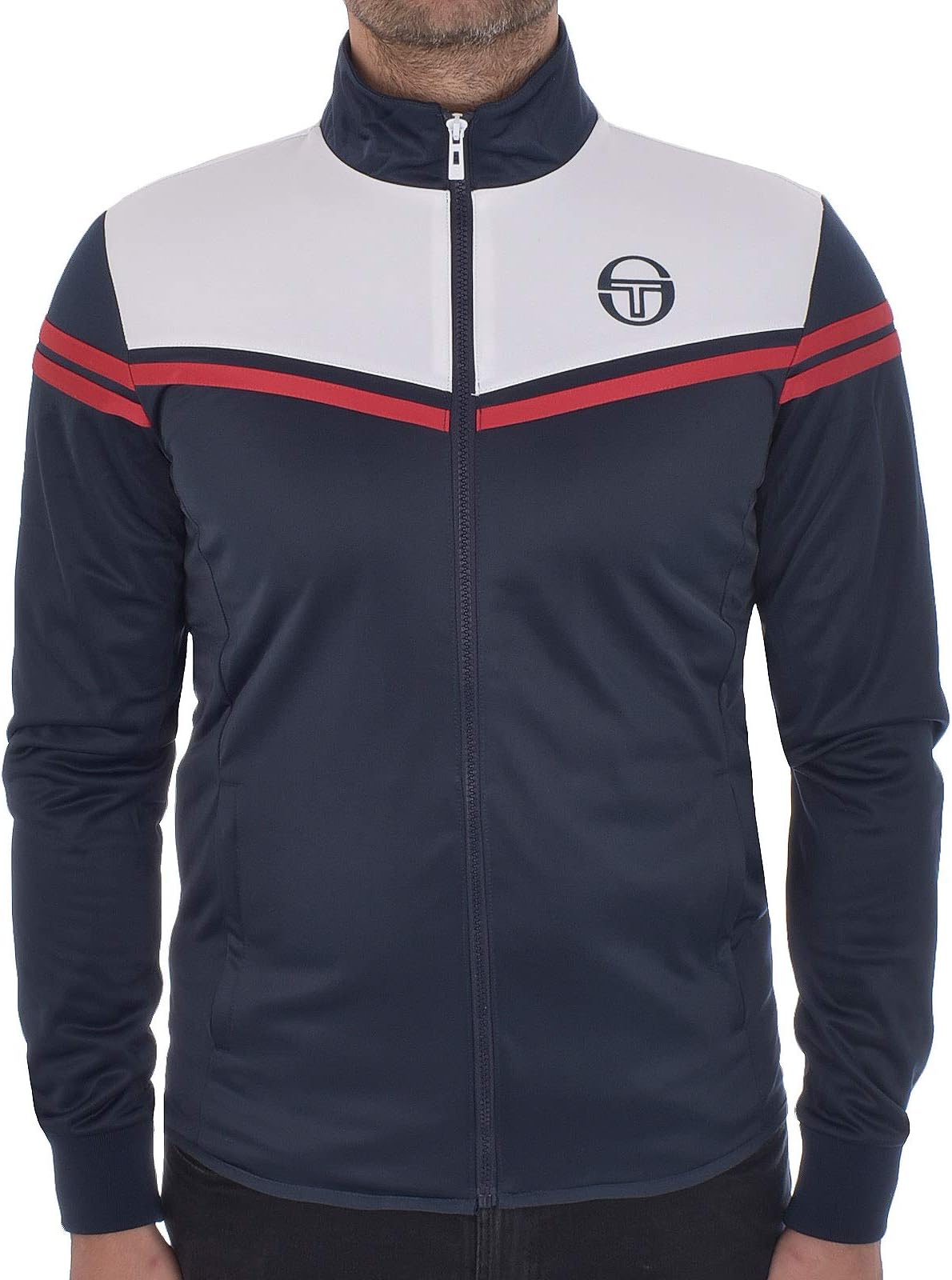 Mens Zone Casual Track Jacket - M Navy,White