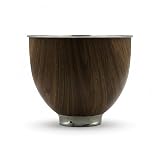 Stainless Steel 5 Quart Mixer Bowl for Kitchenaid Classic&Artisan Tilt Head Stand Mixer, Wood Texture, Fit for K45, KSM75, KSM90, KSM150, Heavy Duty, Dishwasher Safe