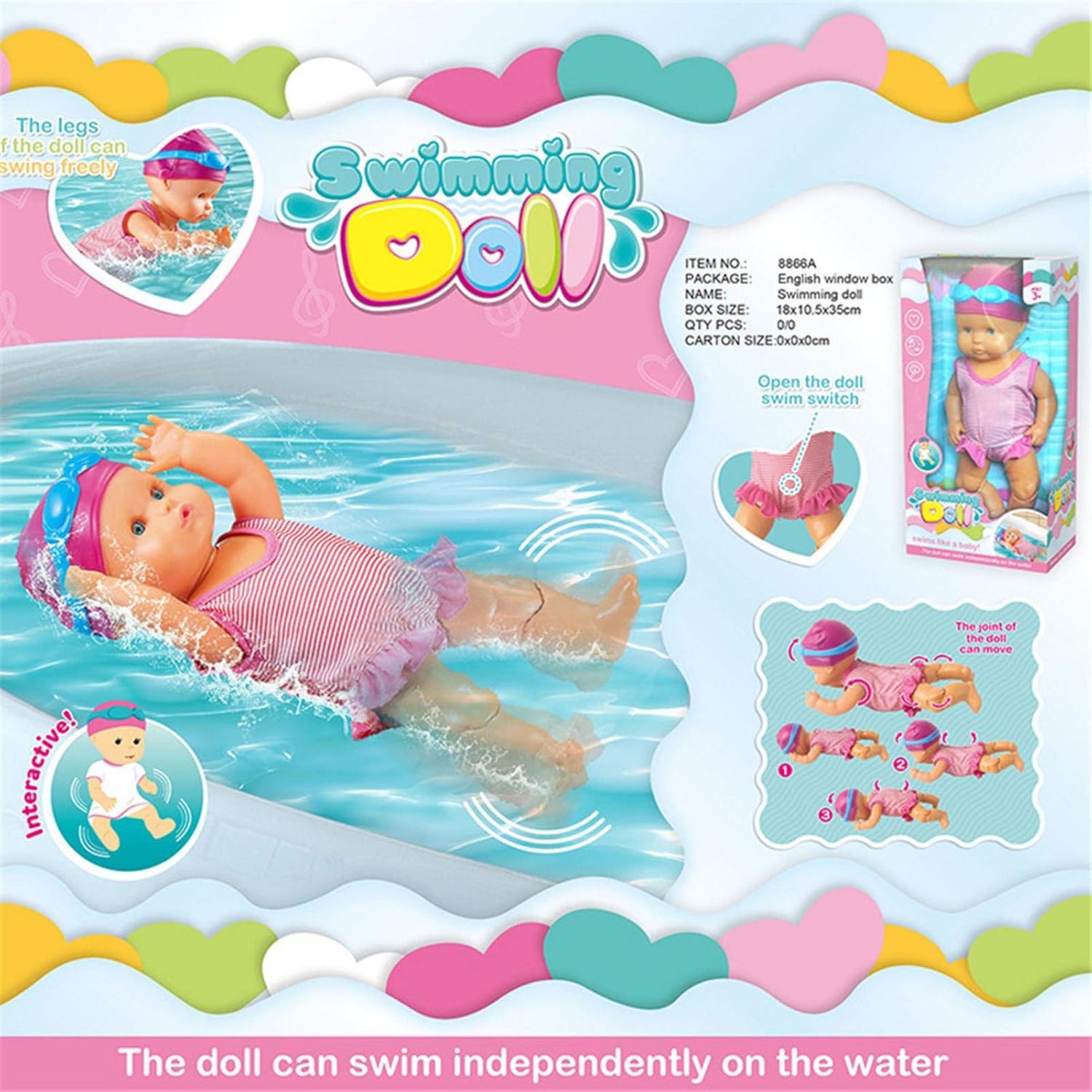 doll that swims in the bathtub
