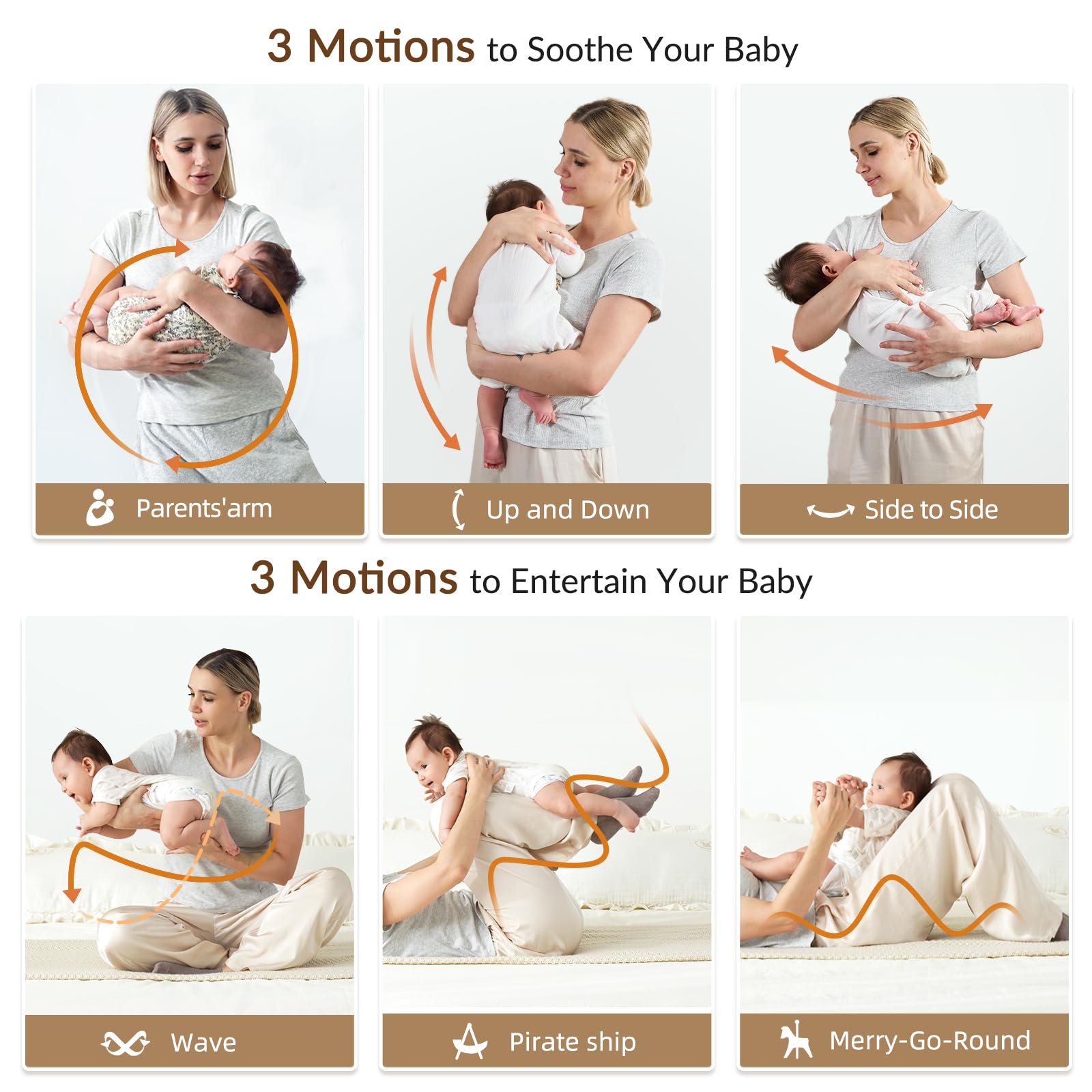 VaVaSoo Electric Baby Swing Newborn for Infants with 5 Speeds, Multi Motion 3D Baby Rocker for Girl Boy Swingset Indoor with 13 Melodies Music, Remote Control, Dark Gray
