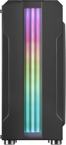Mars Gaming MCK, Caja PC ATX, Triple Franja LED, Ventilador Trasero 12cm, Negro