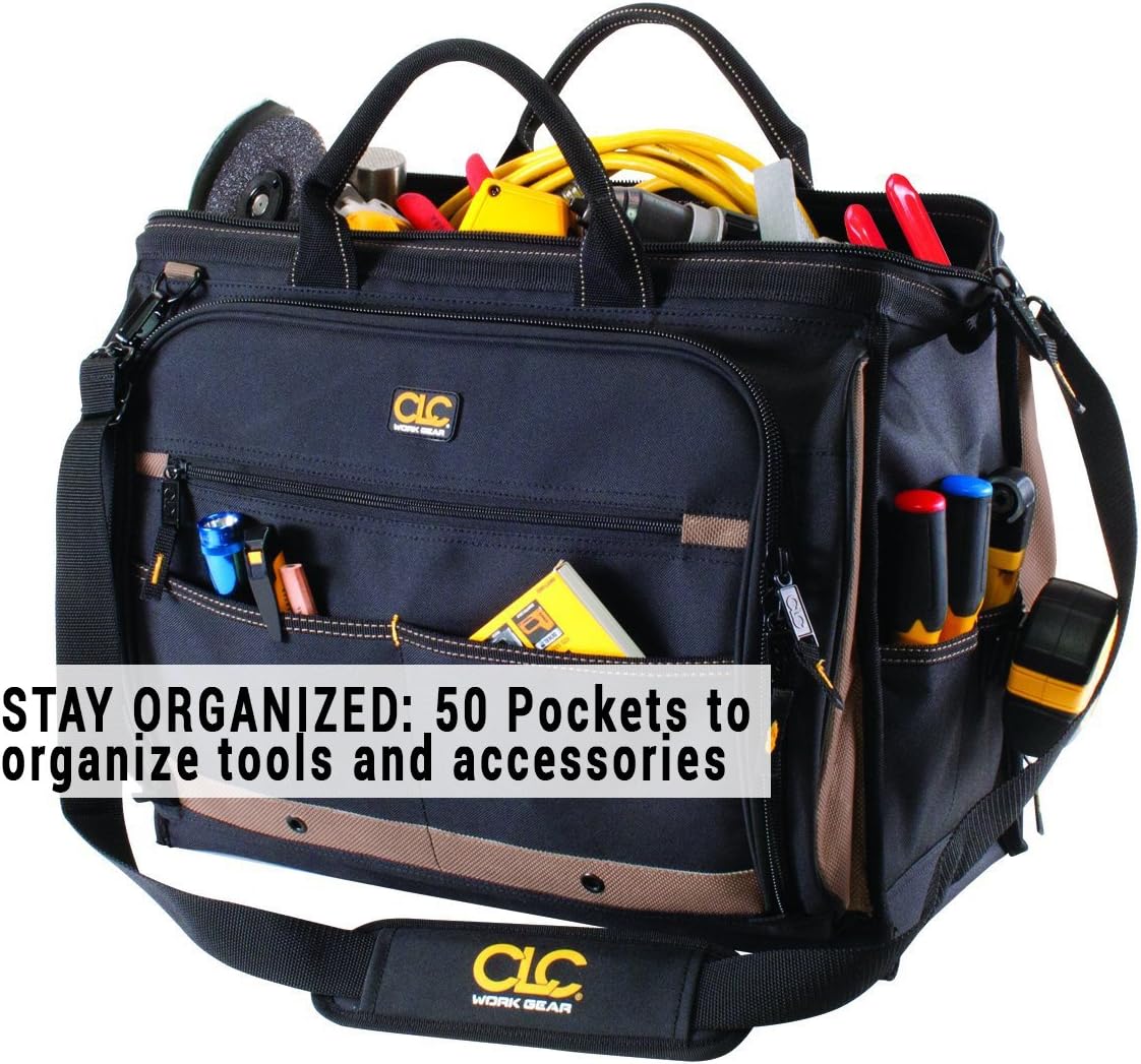 CLC Custom LeatherCraft 1539 Multi-Compartment 50 Pocket Tool Bag - Tool Bags - 