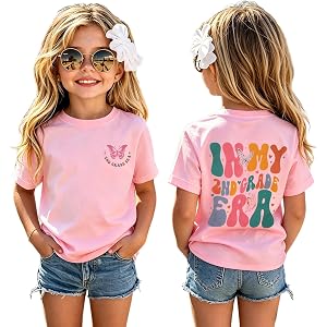 GLIGLITTR First Day of School Shirt Kids Girls in My 1st 2nd 3rd Grade Era T-Shirt Back to School Outfit Cute Graphic Tee Top