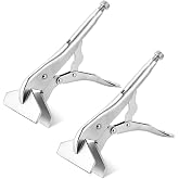 AMGSH 10 Inch Locking Sheet Metal Clamp 2 Pack | Adjustable Welding Pliers Tool, Heavy Duty Duck Bill Pliers Panel Clamp for Metalworking, Woodworking, Welding and Clamping