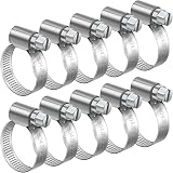 Bolatus 20-32mm Adjustable Hose Clamps 10 Pcs Stainless Steel 304 Worm Drive