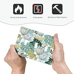 Retro Tropical Leaves 3 Gang Light Switch Cover