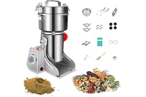 ExGizmo Electric Grain Grinder 800g,Swing Type Grain Mill Grinder 3000W,110V Stainless Steel High-Speed Spice Herb Grinder Su