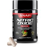 Snap Supplements Nitric Oxide Booster for Men &amp; Women, 60 Vegan Capsules | Nitric Oxide Supplement, L-Citrulline + 3 Forms of L-Arginine for Stamina, Endurance &amp; Circulation, Caffeine-Free Pre-Workout