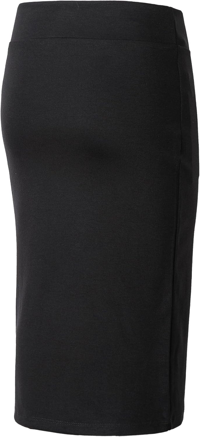 Urban CoCo Women's Elastic Waist Stretch Bodycon Midi Pencil Skirt at  Women’s Clothing store