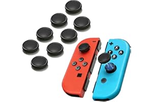 Ferkurn NS Joystick Controller Replacement Thumb Grip Cap Compatible with N-Switch OLED& NS Lite, JC Joystick Grip Button Stick Cover Controller 3D Skin Replacement Part Repair Kit Accessories
