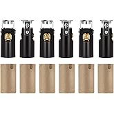 DiCUNO E12 LED Light Bulb Socket, Candelabra Base Socket Replacement, Chandelier Candle Lamp Holder Parts with Cardboard Insulator, Keyless Phenolic, UL Listed, 6-Pack