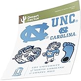 Desert Cactus University of North Carolina Sticker UNC Tar Heels Chapel Hill Vinyl Decals Laptop Water Bottle Car Scrapbook Sheet T2 (Type 2)